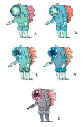 Dr. Gross color concepts by writer and storyboard artist Aleks Sennwald