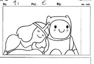 Princess bubblegum leaning on Finn