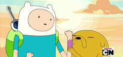 Jake kissing Finn's arm after he had suplexed him.