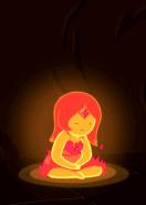 Flame Princess meditating (gif)