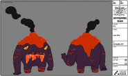 Lava Man model sheet