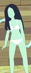 S5e20 bikini babe black hair.png (61 KB) Green skin, long black hair, white bikini