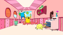 S1e4 finn and jake in tree trunks house