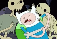Skeleton biting Finn