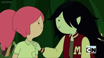 Princess Bubblegum S Relationships Adventure Time Wiki Fandom Princess bubblegum and marceline shared an iconic moment in the adventure time finale, come along with me, but some. adventure time wiki
