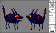 Modelsheet Fire Wolf Pup - Night Color