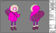 Modelsheet princessbubbleguminsnowparka - carryingbag