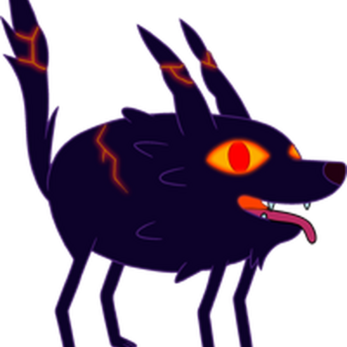 demon wolf pup drawings