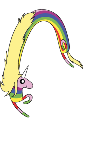 rainbow unicorn adventure time