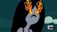 Marceline's eyes on fire