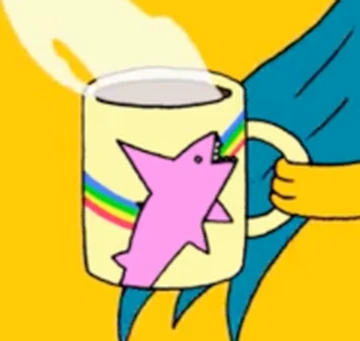 Jake's Rainbow Shark Mug | Adventure Time Wiki | Fandom