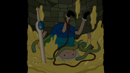 S6e21 Finn in well with snakes and butter