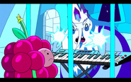 Ice King forces Wildberry Princess to play the keyboard.