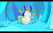 S1e3 ice king playing drums