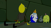S5 e8 Lemongrab with head turned all the way around