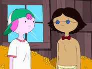 Princess Bubblegum and Ice King as a tomboy and Simon Petrikov