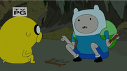 S4 E23 Finn and Jake having no idea how to start a fire