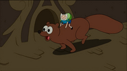 S5e4 Finn riding squirrel