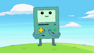 BMO said. Who's That?.. he's so Happy.