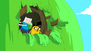 S5e33 Finn and Jake looking out of Tree Fort