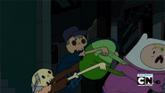 S2e24 Skeletons grabbing on Finn's bag