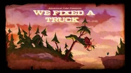 Finn finding the truck in the title card for the episode