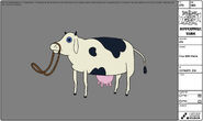 Modelsheet cow withreins