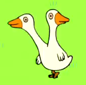 Two-Headed Duck in the "Adventure Time Theme Song"