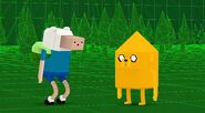 Finn and Jake in 3D.