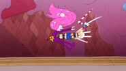 Fionna drop-kicking the Candy Queen