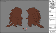 Modelsheet porcupine