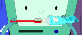 S4e2 BMO with toothpaste and brush