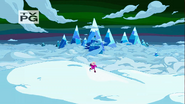 S4 E19 Princess Bubblegum in Ice Kingdom on a hill