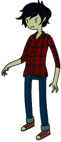 Marshall Lee with green skin due to the lightning of the Biennial Gumball Ball