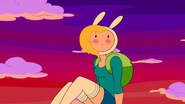 Fionna blushing when Gumball is singing to her