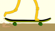 S6e29 Jake skateboard