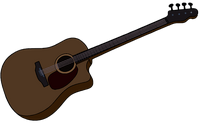 Marceline's Brown Acoustic Bass Guitar