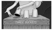 Three Buckets title card designed by Steve Wolfhard and painted by Joy Ang