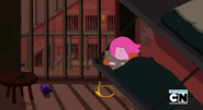 Princess Bubblegum sleeping in her cell