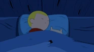 S5e10 Finn in bed with hat
