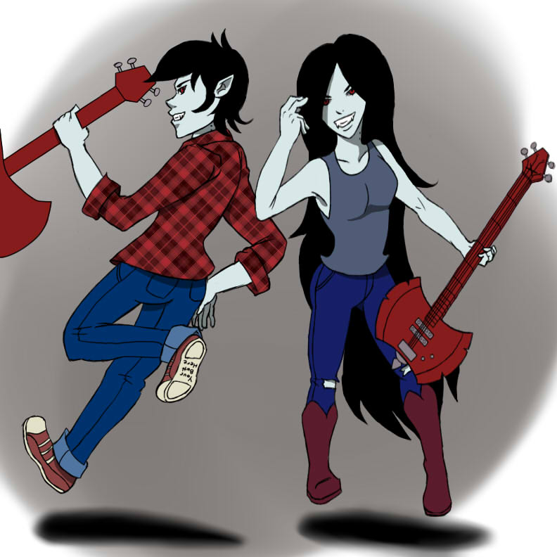 adventure time wallpaper marceline and marshal lee