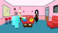 S2e26 Finn and Jake landing on couch