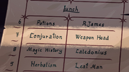 Leaf Man on the class schedule in "Wizard City"