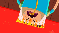 S5e27 Finn's head roasting in lava