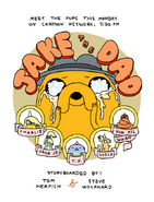 T.V. in the promo art of "Jake the Dad"