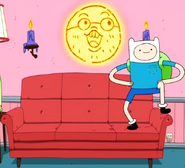 S2e1 finn standing on couch with phil face