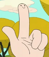 Finn's finger (aka. Wormy McSquirmy)