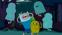 S2e26 Ghosts kicking Finn and Jake