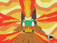 Finn's body engulfed in flames in final dream
