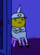 Lemon guard #2 when the door to the castle is opened at night